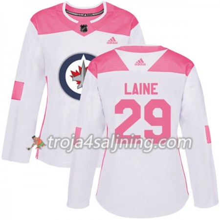 Winnipeg Jets tröja Patrik Laine 29 Vit 2017-2018 Adidas Rosa Fashion Authentic - Dame NHL Tröjor Winnipeg Jets tröja Patrik Laine 29 Vit 2017-2018 Adidas Rosa Fashion Authentic - Dame NHL Tröjor
